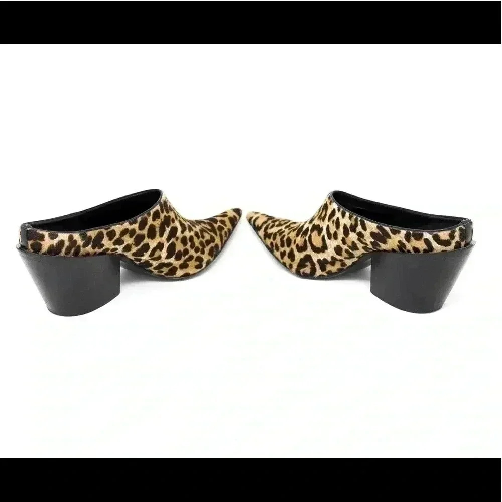 Haider Ackermann Leopard Print Pointed Mules Size… - image 2